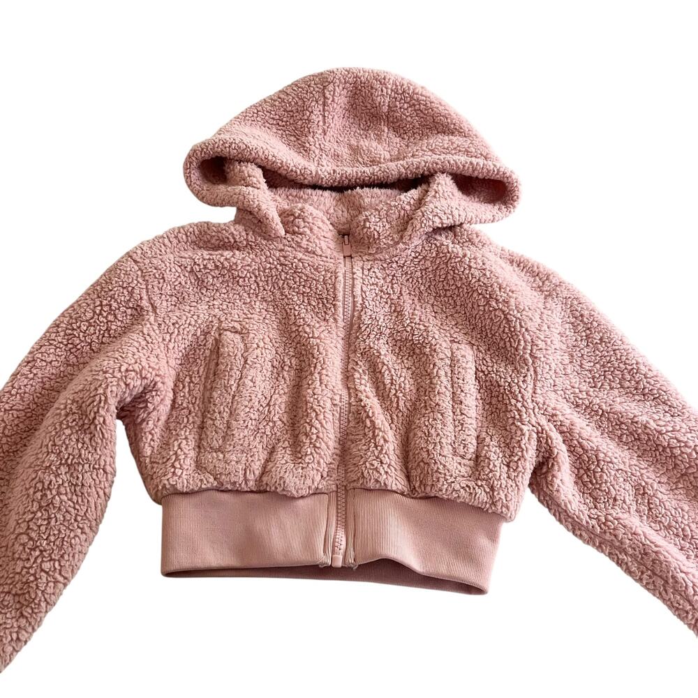Ci Sono Girls Pink Zip Up Soft Teddy Sweatshirt Hoodie size 7